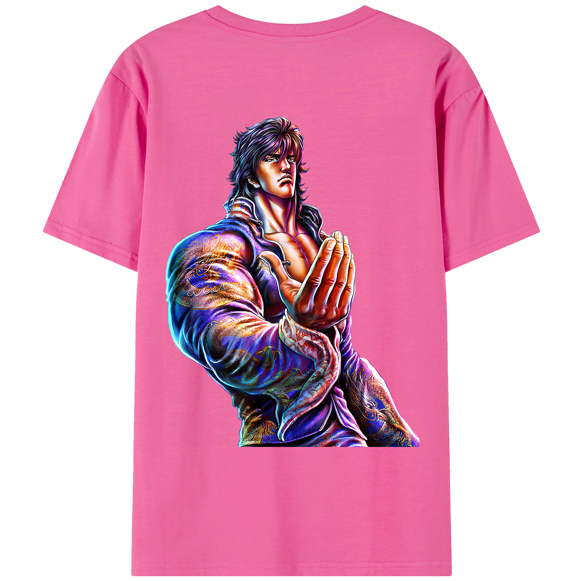 （画像用） 北斗の拳 Fist of the North Star レディース半袖Tシャツ(バックプリント)